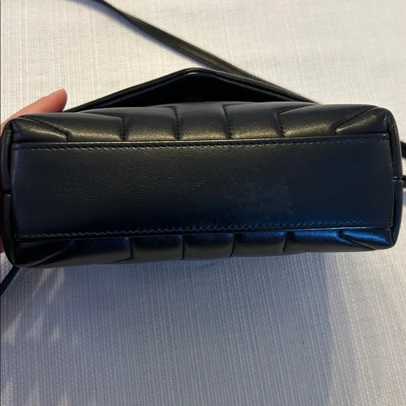 Yves Saint Laurent Black and Gold Crossbody Bag - Picture 2 of 10